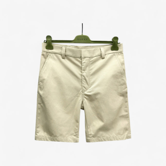 Gucci Cotton‑Twill Chino Shorts in Beige