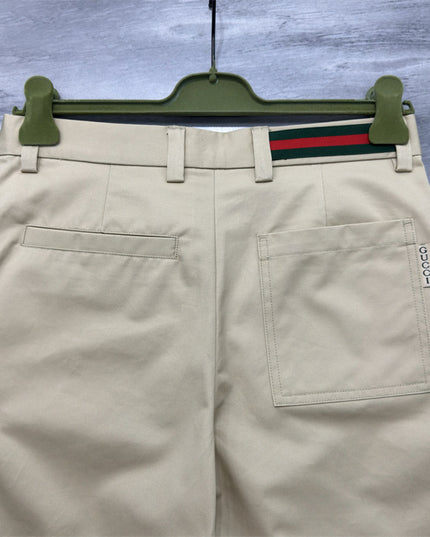 Gucci Cotton‑Twill Chino Shorts in Beige