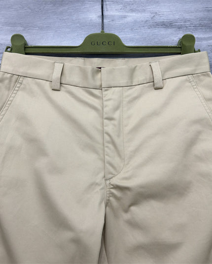 Gucci Cotton‑Twill Chino Shorts in Beige