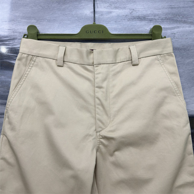 Gucci Cotton‑Twill Chino Shorts in Beige
