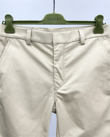 Gucci Cotton‑Twill Chino Shorts in Beige