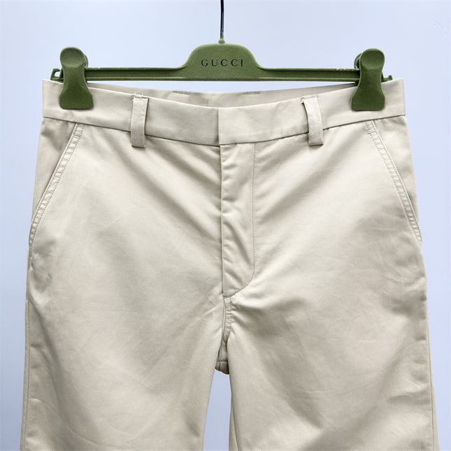 Gucci Cotton‑Twill Chino Shorts in Beige