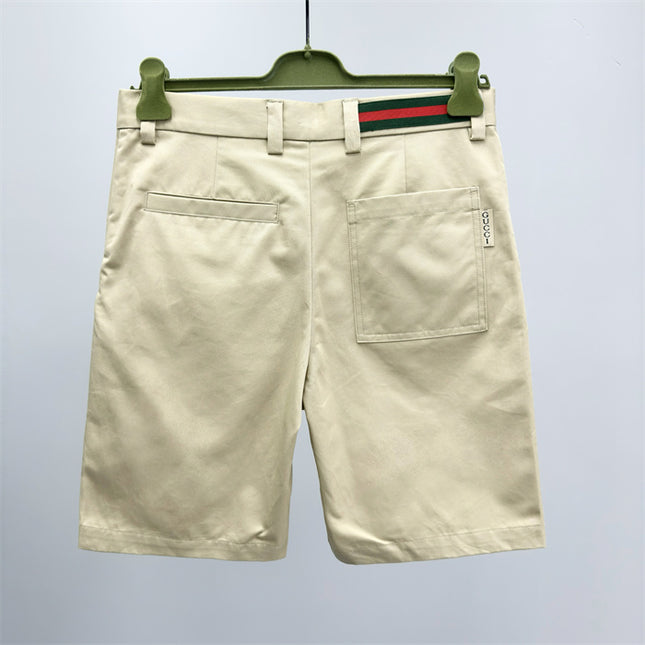 Gucci Cotton‑Twill Chino Shorts in Beige