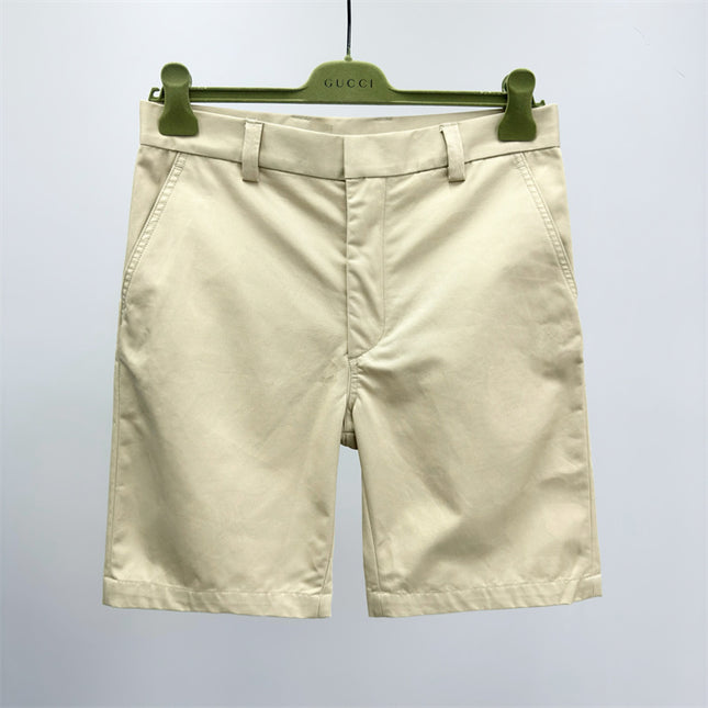 Gucci Cotton‑Twill Chino Shorts in Beige
