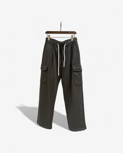 Gucci Dark Grey Cargo Joggers with Contrast Drawstring