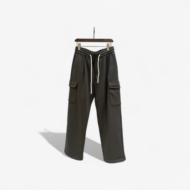 Gucci Dark Grey Cargo Joggers with Contrast Drawstring