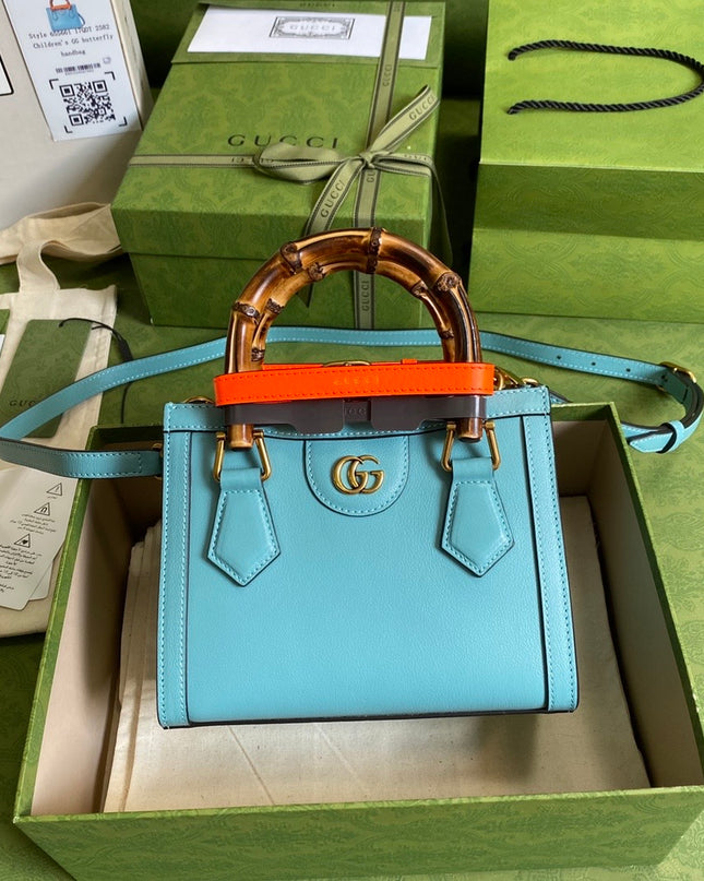 Gucci Diana Mini Light Blue Tote Bag 655661