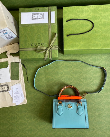 Gucci Diana Mini Light Blue Tote Bag 655661