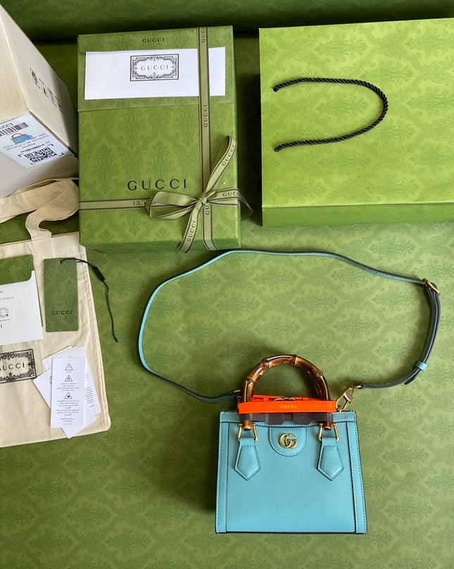 Gucci Diana Mini Light Blue Tote Bag 655661