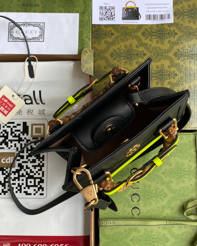 Gucci Diana Black Mini Tote Bag 655661
