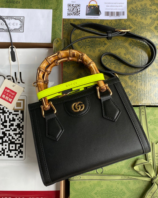 Gucci Diana Black Mini Tote Bag 655661