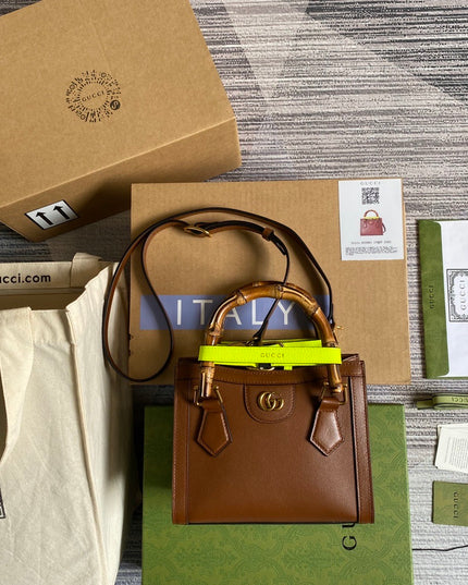 Gucci Diana Mini Tote Brown Bag 655661