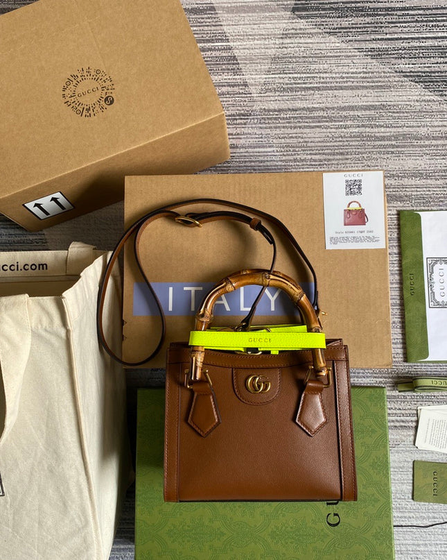Gucci Diana Mini Tote Brown Bag 655661