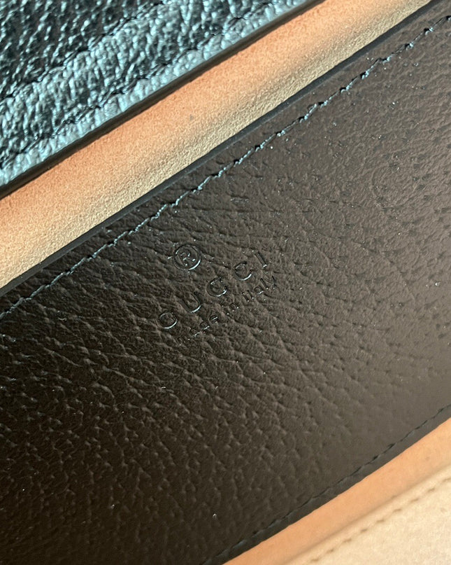 Gucci Diana Small Black Leather Tote Bag with Bamboo Handles