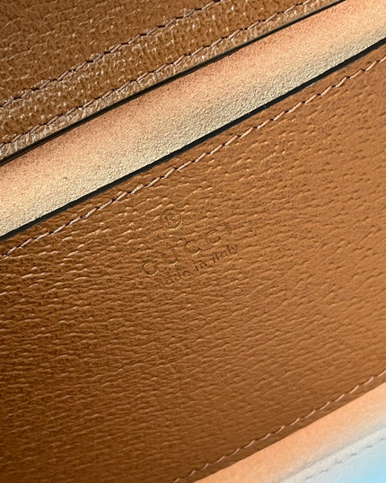 Gucci Diana Small Brown Leather Tote Bag with Bamboo Handles