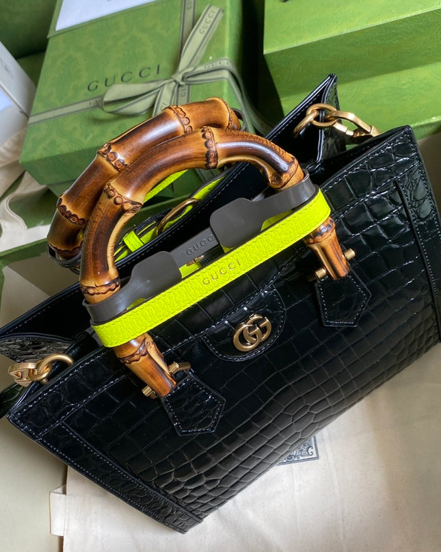 Gucci Diana Small Crocodile Tote Bag 660195