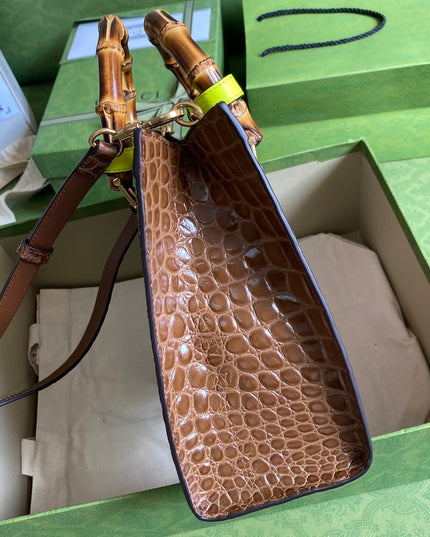 Gucci Diana Small Crocodile Tote Bag 660195