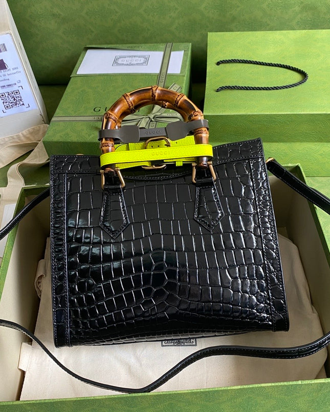 Gucci Diana Small Crocodile Tote Bag 660195
