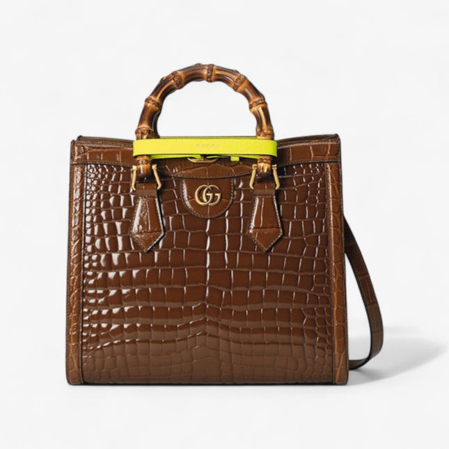Gucci Diana Small Crocodile Tote Bag 660195