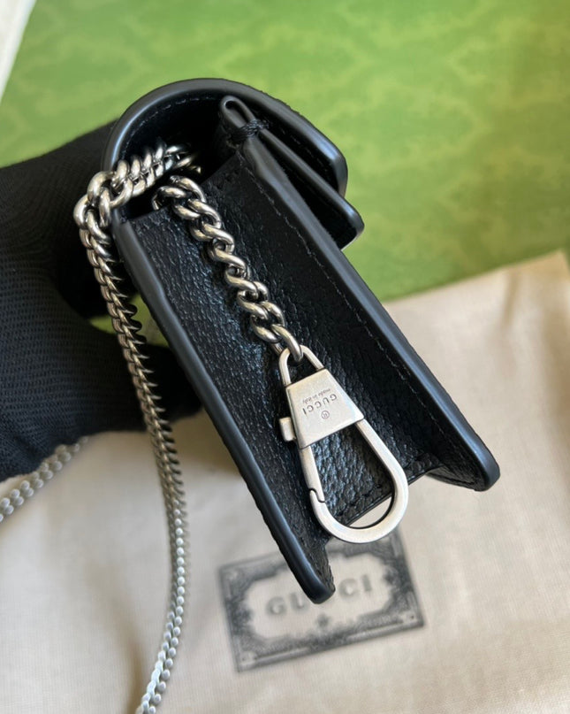 Gucci Dionysus Black Super Mini Bag 476432