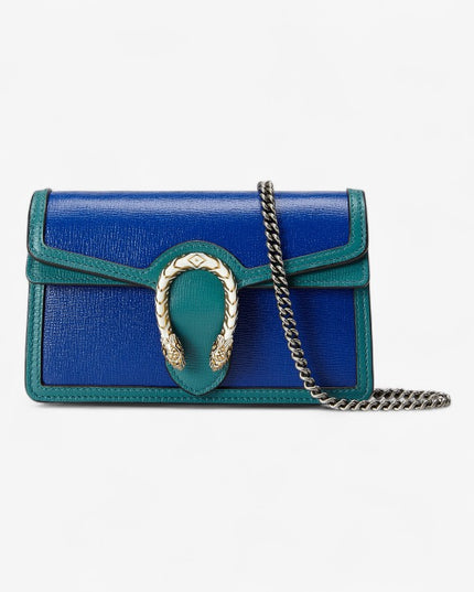 Gucci Dionysus Blue Leather Mini Chain Bag 401231