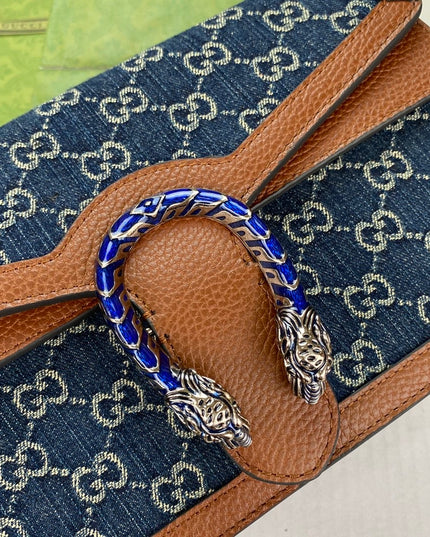 Gucci Dionysus Denim Monogram Small Shoulder Bag 400249