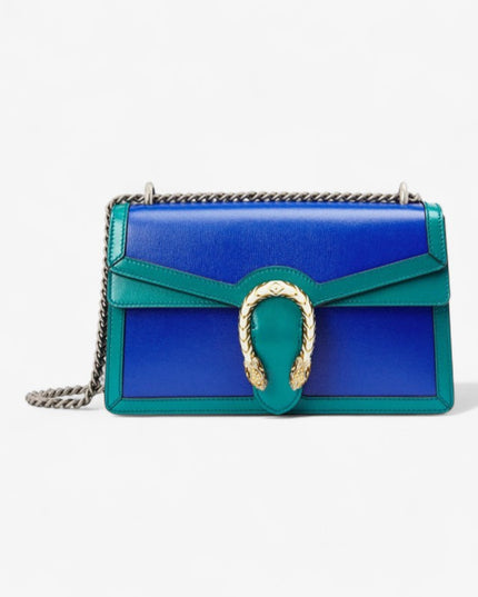 Gucci Dionysus Medium Shoulder Bag in Emerald Green Leather with Enamel Tiger Head