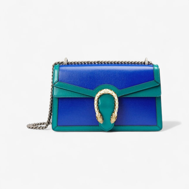 Gucci Dionysus Medium Shoulder Bag in Emerald Green Leather with Enamel Tiger Head