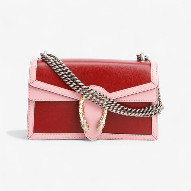 Gucci Dionysus Medium Shoulder Bag in Ruby Red Leather with Enamel Tiger Head