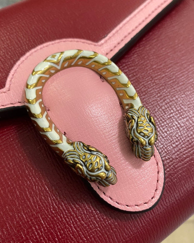 Gucci Dionysus Red With Pink Mini Chain Bag 401231