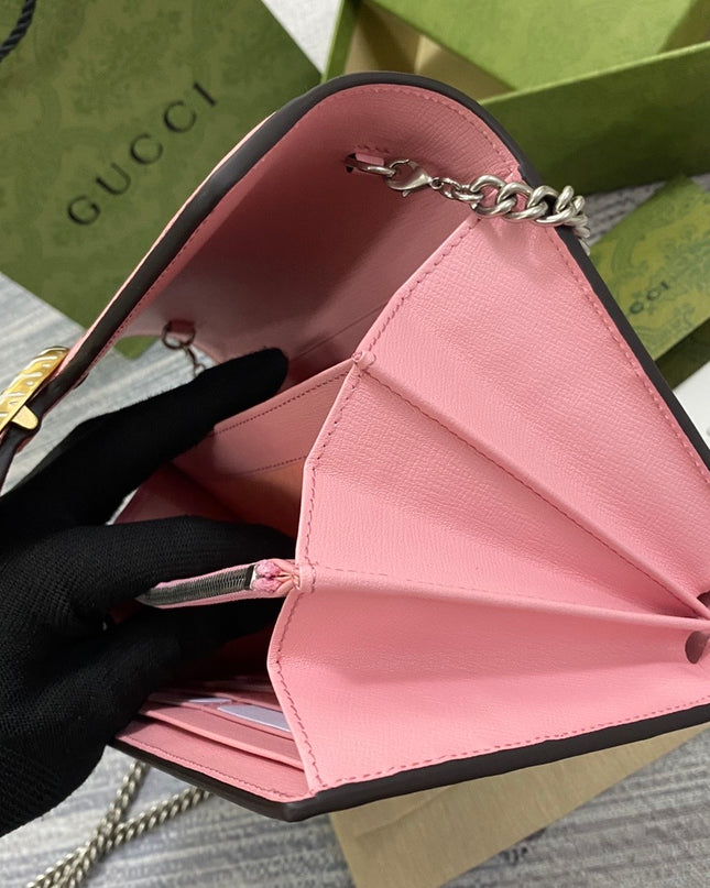 Gucci Dionysus Red With Pink Mini Chain Bag 401231
