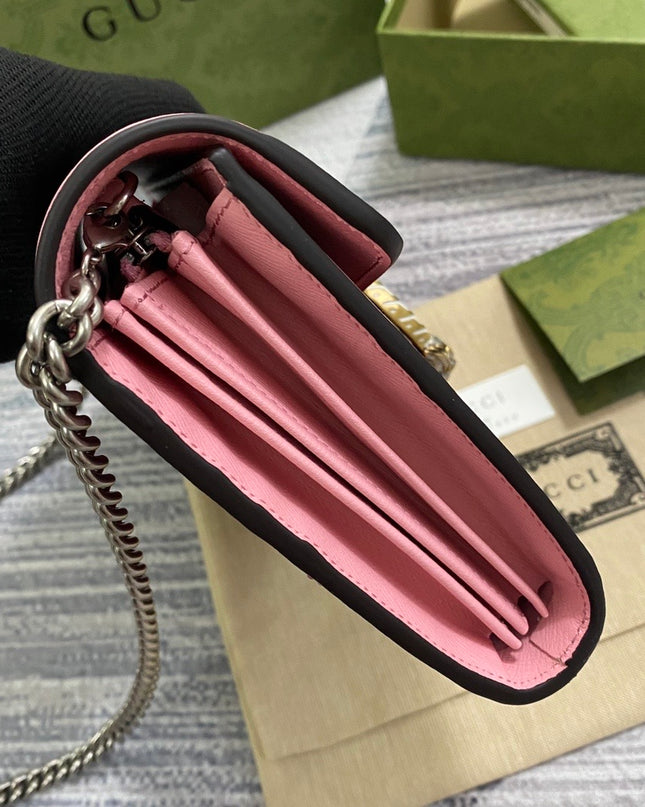 Gucci Dionysus Red With Pink Mini Chain Bag 401231