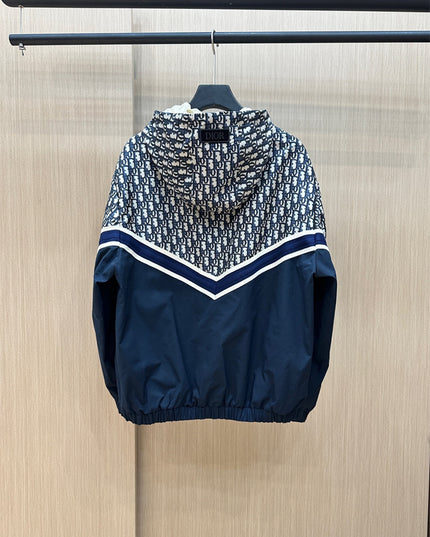 Gucci Dior Oblique Windbreaker Jacket – Navy/White