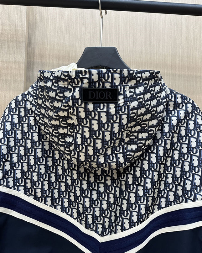 Gucci Dior Oblique Windbreaker Jacket – Navy/White