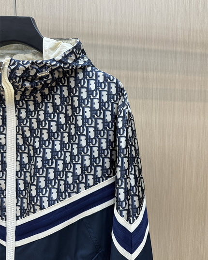 Gucci Dior Oblique Windbreaker Jacket – Navy/White