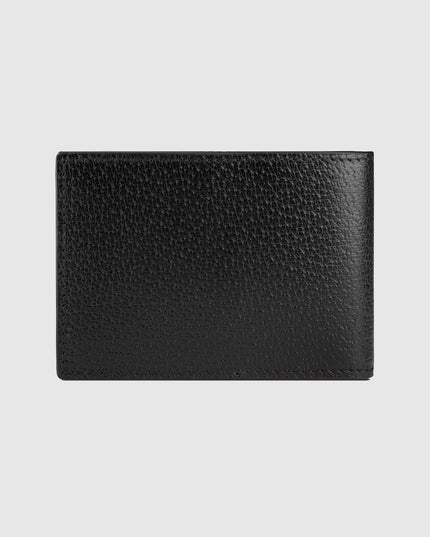 Gucci Double Black Boar-Effect Leather Bi-Fold Wallet