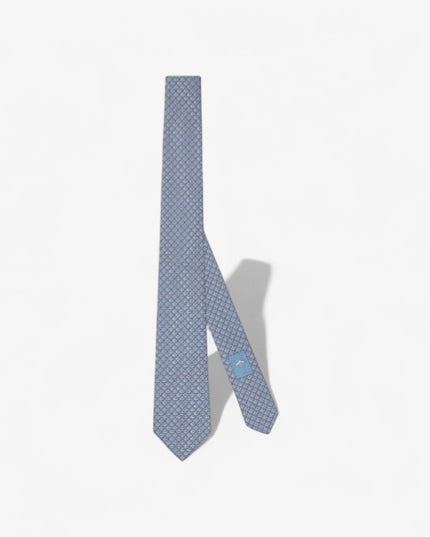 Gucci Double G Silk Jacquard Tie – Light Blue