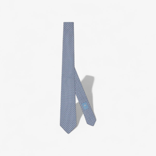 Gucci Double G Silk Jacquard Tie – Light Blue