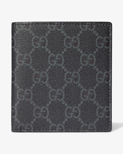 Gucci Emblem Black Monogram Bi-Fold Wallet