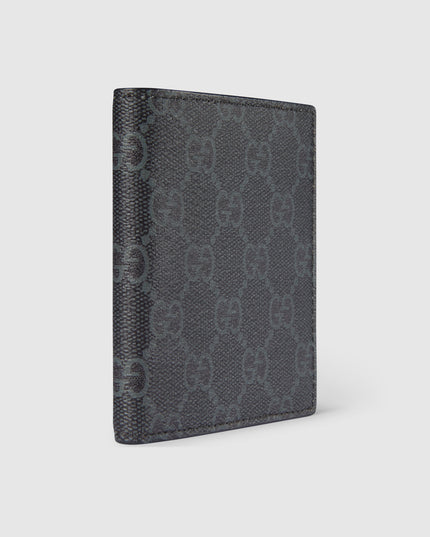 Gucci Emblem Black Monogram Bi-Fold Wallet