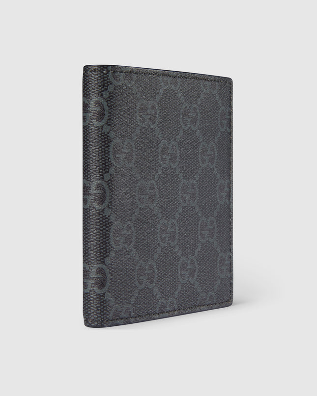 Gucci Emblem Black Monogram Bi-Fold Wallet