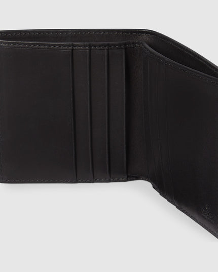 Gucci Emblem Black Monogram Bi-Fold Wallet
