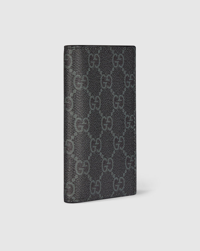 Gucci Emblem Black Monogram Long Card Case