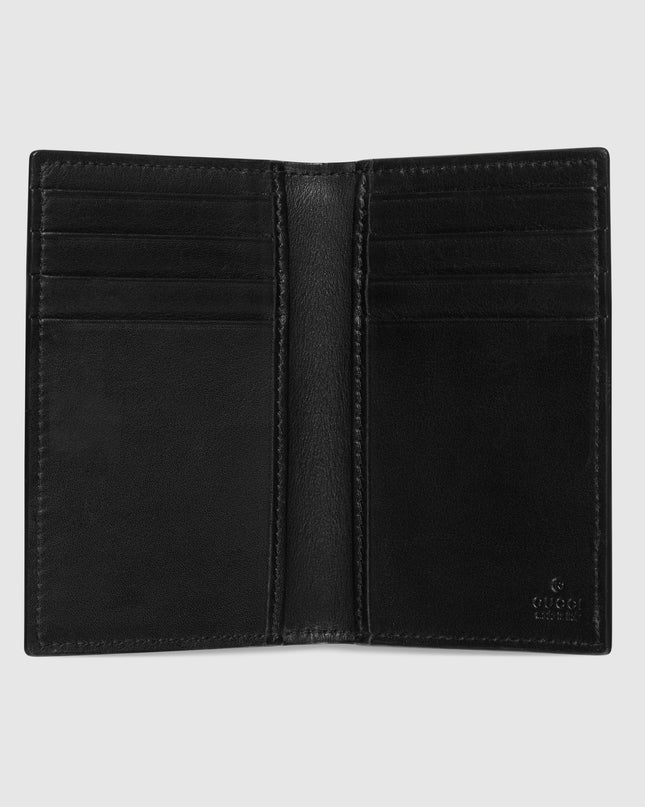 Gucci Emblem Black Monogram Long Card Case