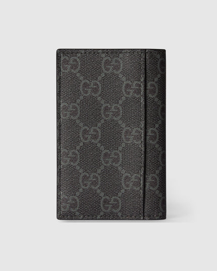 Gucci Emblem Black Monogram Long Card Case