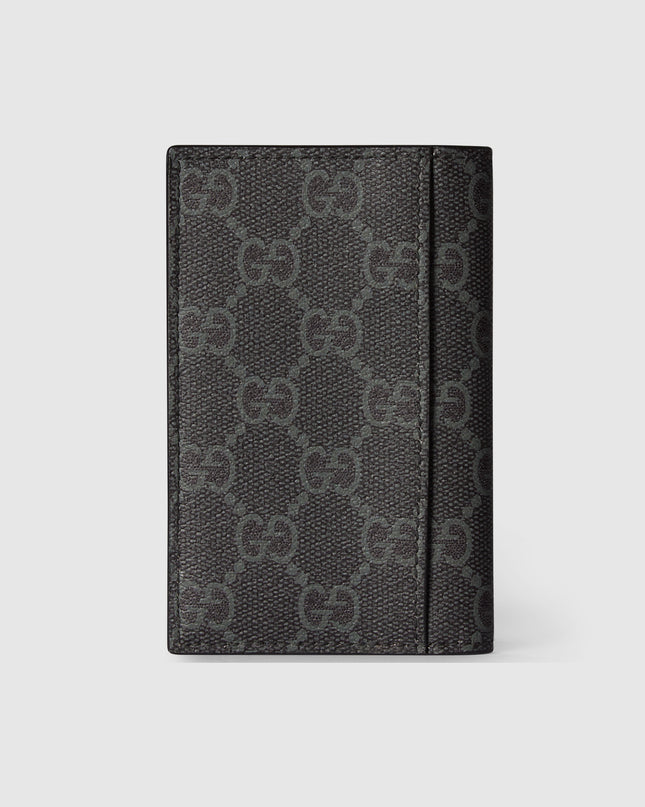 Gucci Emblem Black Monogram Long Card Case