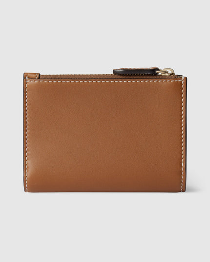 Gucci Emblem Brown Leather & Supreme Compact Wallet