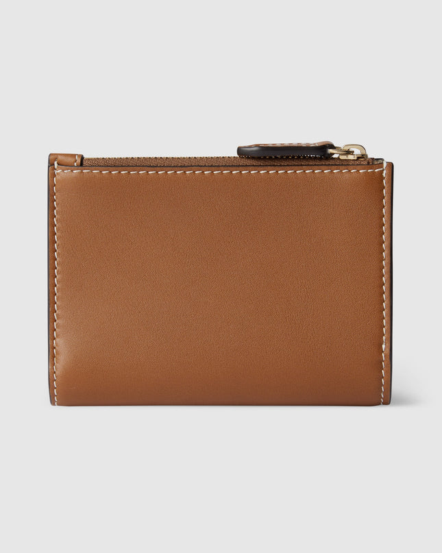 Gucci Emblem Brown Leather & Supreme Compact Wallet