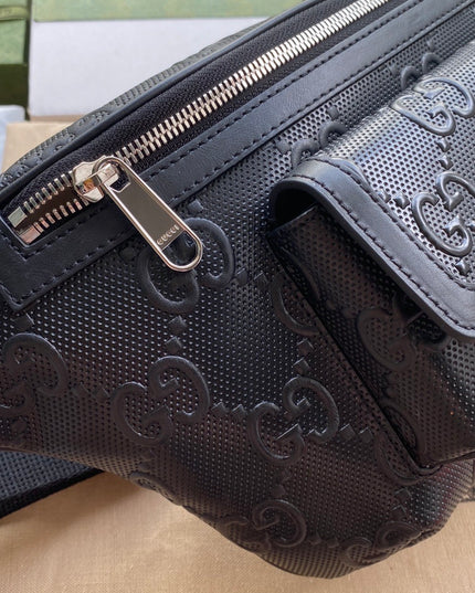 Gucci Embossed Belt Bag 645093 - Black