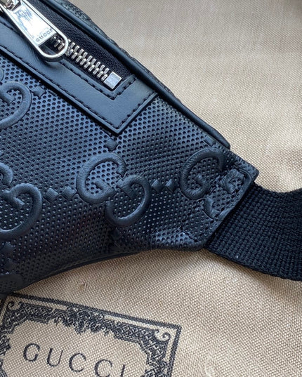 Gucci Embossed Belt Bag 645093 - Black